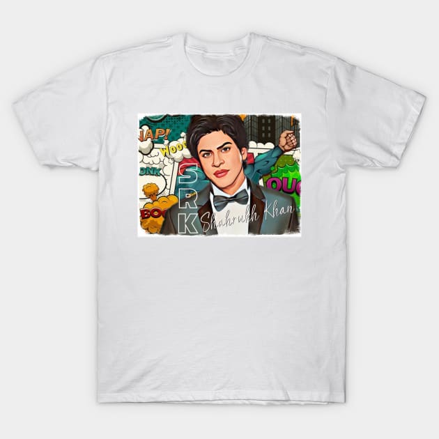 Shahrukh Khan T-Shirt by SAN ART STUDIO 